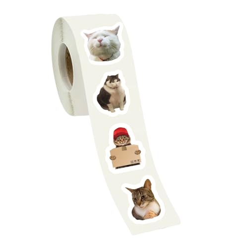 500 Stück Katzen Tier-Aufkleber, dekorative Aufkleber, selbstklebende Verpackungsetiketten für Scrapbooking, Fotoalbum, Tagebuch 500 Stück Katzen Tier-Aufkleber, dekorative Aufkleber, selbstklebende Verpackungsetiketten für Scrapbooking, Fotoalbum, Tagebuch von HUANGGG