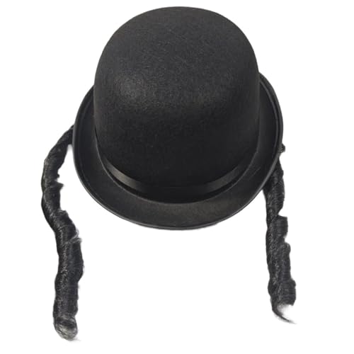HUANGGG Bowlers Hut, Zylinder für Erwachsene, runder Hut, Bühnenshow, Kopfbedeckung, Maskeraden, Kostüm, Hut, Rollenspiel, Gentleman-Hut von HUANGGG