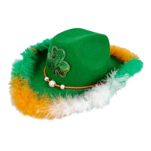 HUANGGG Hut Irischer Hut mit grünem Blatt für Irish Day Accessoires Hut Grünes Blatt von HUANGGG