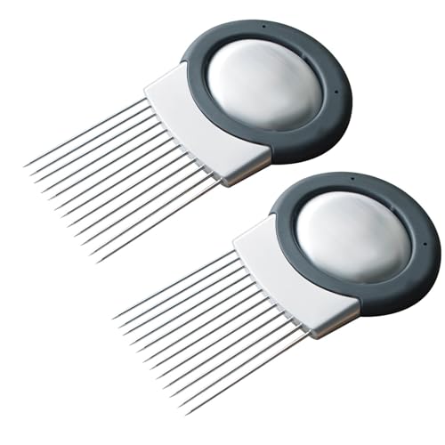 HUANGING 2er Set Multifunktionaler Zwiebelschneideassistent mit scharfen Zinken Edelstahl Küchenwerkzeug für effiziente Vorbereitungen HUANGING 2er Set Multifunktionaler Zwiebelschneideassistent mit scharfen Zinken Edelstahl Küchenwerkzeug für effiziente Vorbereitungen von HUANGING