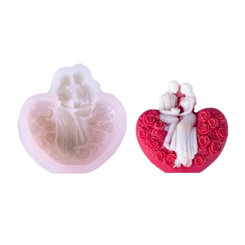 Silikonformen mit Rosenherz für Seife, Hochzeit, Kuchen, Dekoration, Fondant, Schokolade, Epoxidharz-Formen Silikonformen mit Rosenherz für Seife, Hochzeit, Kuchen, Dekoration, Fondant, Schokolade, Epoxidharz-Formen von HUANGING
