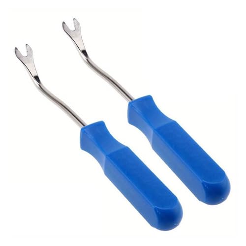HUANGSHIJUNOUS Auto-Entfernungswerkzeug, blau, for Autotürverkleidungen, Verkleidungsbefestigung, Nagelzieher, Entfernung, offenes Hebelwerkzeug, Clip-Zange(2pcs) von HUANGSHIJUNOUS