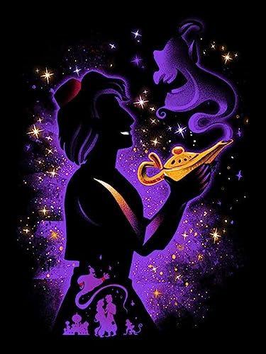 HUANNY DIY Diamond Art Aladdin Diamond Painting Magic Lamp, 5D Full Drill Cross Stitch Embroidery kit, Funny von HUANNY