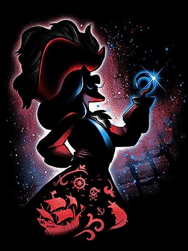 HUANNY DIY Diamond Art Captain Hook Diamond Painting Villain, 5D Full Drill Cross Stitch Embroidery kit, Funny von HUANNY