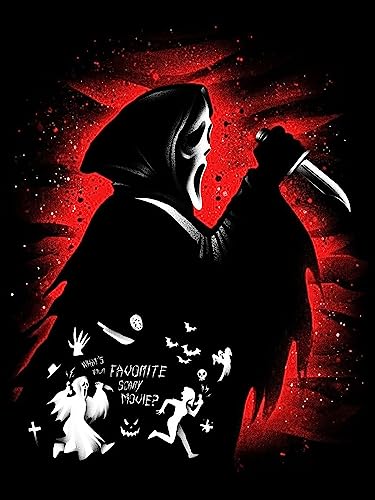 HUANNY DIY Diamond Art Ghostface Diamond Painting Scream, 5D Full Drill Cross Stitch Embroidery kit, Funny von HUANNY