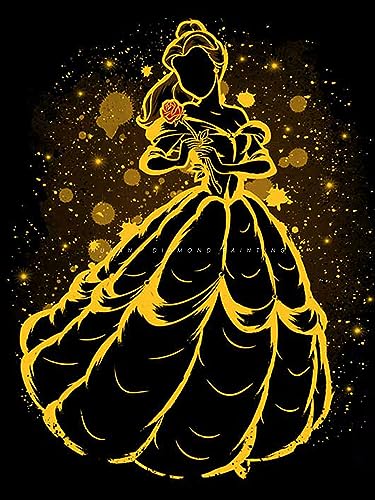 HUANNY DIY Diamond Art Princess Belle Diamond Painting Kits, 5D Full Drill Cross Stitch Embroidery kit for Beginners von HUANNY