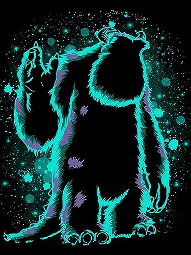 HUANNY DIY Diamond Art Sulley Diamond Painting Monsters, 5D Full Drill Cross Stitch Embroidery kit for Beginners von HUANNY