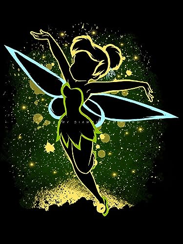 HUANNY DIY Diamond Art Tinker Bell Diamond Painting Kits, 5D Full Drill Cross Stitch Embroidery kit for Beginners von HUANNY