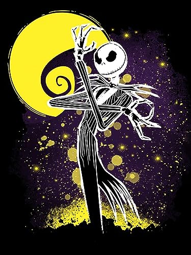 HUANNY DIY Diamond Painting Jack Skellington Diamond Art, 5D Full Drill Cross Stitch Embroidery kit for Beginners von HUANNY