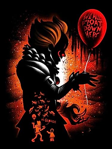 HUANNY DIY Diamond Painting Pennywise Diamond Art Kits, 5D Full Drill Cross Stitch Embroidery kit, Funny von HUANNY