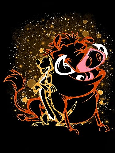 HUANNY DIY Diamond Painting Pumbaa Diamond Art, 5D Full Drill Cross Stitch Embroidery kit for Beginners von HUANNY