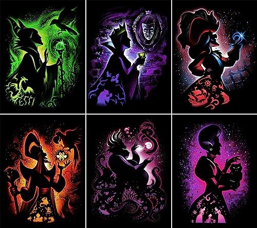 HUANNY DIY Diamond Painting Villains Diamond Art, 5D Full Drill Cross Stitch Embroidery kits (6 Packs) von HUANNY