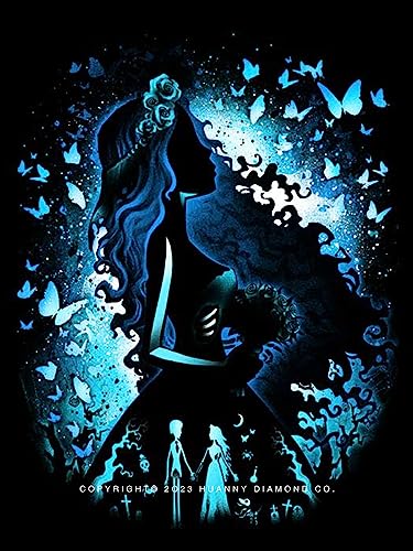 HUANNY Diamond Painting Corpse Bride Diamond Art Full Drill Cnavas Kunst Bastelset Well Decor von HUANNY