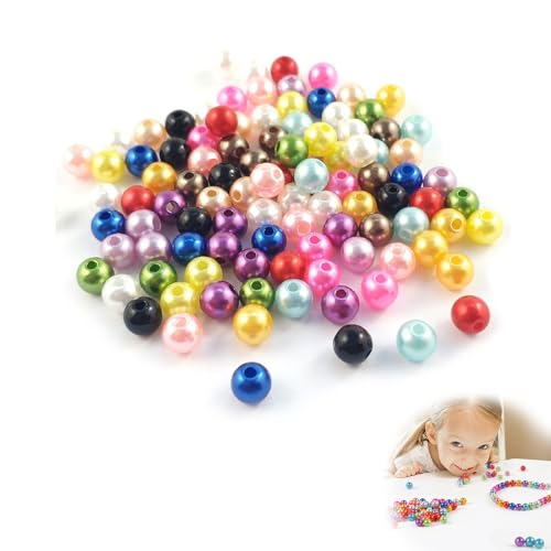HUANR 200 Stück Perlen Bunt, Reflektierend Armband Perlen, 12 mm Perlen für Armbänder mit Löchern, Perlen zum Auffädeln Kunstperlen, Bastelperlen für Haarschmuck, Schlüsselanhänger, Schmuck HUANR 200 Stück Perlen Bunt, Reflektierend Armband Perlen, 12 mm Perlen für Armbänder mit Löchern, Perlen zum Auffädeln Kunstperlen, Bastelperlen für Haarschmuck, Schlüsselanhänger, Schmuck von HUANR