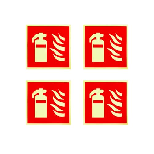 HUATEEN Feuerlöscher Piktogramm Aufkleber,4 Stück PVC Schild Nachleuchtend Selbstklebend Brandschutzschild Sicherheitsmarkierung Brandschutzzeichen 15 x 15 cm für wand HUATEEN Feuerlöscher Piktogramm Aufkleber,4 Stück PVC Schild Nachleuchtend Selbstklebend Brandschutzschild Sicherheitsmarkierung Brandschutzzeichen 15 x 15 cm für wand von HUATEEN