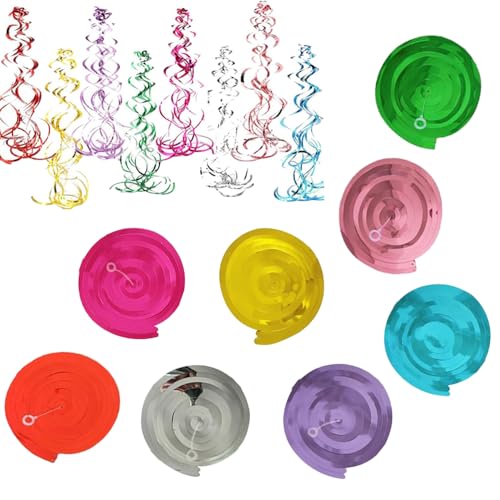 HUATEEN Hängende Deko,48 Stück Bunt Metallic Spiralen Grlande Luftschlangen Party Dekorationen Folien Wirbel Deckenhänger Faschingsgirlande Hängedeko für Geburtstag Hochzeiten Weihnachten Karneval HUATEEN Hängende Deko,48 Stück Bunt Metallic Spiralen Grlande Luftschlangen Party Dekorationen Folien Wirbel Deckenhänger Faschingsgirlande Hängedeko für Geburtstag Hochzeiten Weihnachten Karneval von HUATEEN