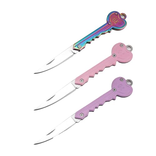 HUATEEN Multifunktionswerkzeug 3 Schlüsselanhänger Messer Schlüssel Schlüsselmesser Mini-Messer kleines Taschenmesser in Schlüsselform geeignet als Brieföffner oder Paketmesser HUATEEN Multifunktionswerkzeug 3 Schlüsselanhänger Messer Schlüssel Schlüsselmesser Mini-Messer kleines Taschenmesser in Schlüsselform geeignet als Brieföffner oder Paketmesser von HUATEEN