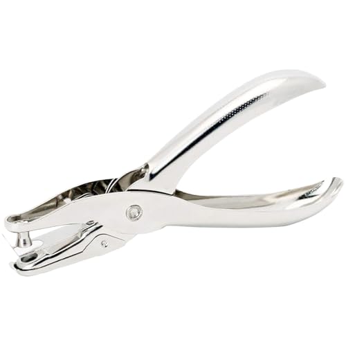 HUATEEN Papierlocher,Einzellocher - Locher Büromaterial - Tragbarer Hole Hand Punches Einzelloche Schreibwaren mit mehreren Blatt Kapazität für Papier und Karte Geschenkanhänger Locher - 6MM Silber HUATEEN Papierlocher,Einzellocher - Locher Büromaterial - Tragbarer Hole Hand Punches Einzelloche Schreibwaren mit mehreren Blatt Kapazität für Papier und Karte Geschenkanhänger Locher - 6MM Silber von HUATEEN