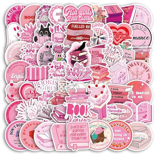 Rosa Buchaufkleber für Kindle,Kawaii Ästhetische Sticker mit Lese-Designs,Wiederablösbar für Hüllen,Laptops,Sammelalben & Wasserflaschen - Geschenkideen für Mädchen,Frauen & Buchliebhaber Rosa Buchaufkleber für Kindle,Kawaii Ästhetische Sticker mit Lese-Designs,Wiederablösbar für Hüllen,Laptops,Sammelalben & Wasserflaschen - Geschenkideen für Mädchen,Frauen & Buchliebhaber von HUATEEN