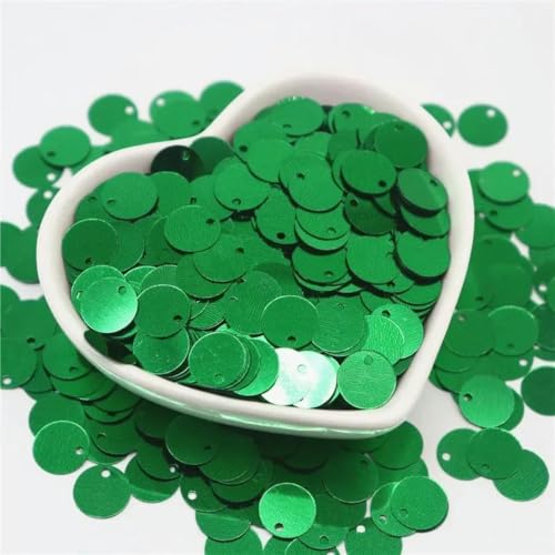 10/15/20/25 mm große Pailletten mit 1 seitlichem Loch, flache, runde, lose Pailletten aus PVC, zum Nähen, Basteln, Scrapbooking, Anhänger, grün, 10 mm, 20 Gramm, 500 Stück 10/15/20/25 mm große Pailletten mit 1 seitlichem Loch, flache, runde, lose Pailletten aus PVC, zum Nähen, Basteln, Scrapbooking, Anhänger, grün, 10 mm, 20 Gramm, 500 Stück von HUAWECALK