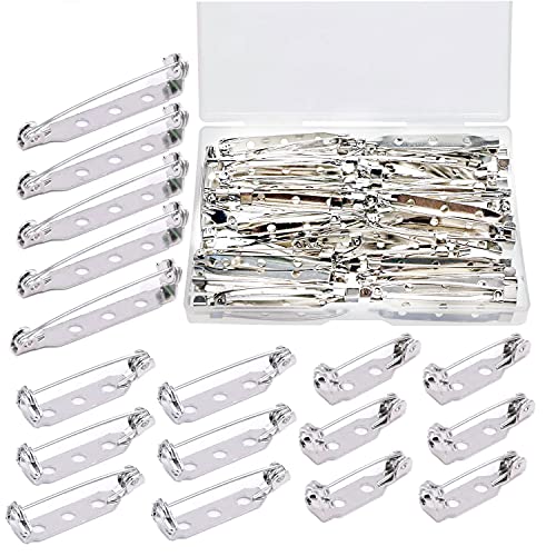 HUAZIZ 100 Pcs Sicherheitsnadel Broschennadeln Pins für DIY Handwerk (20/25/32 mm), Craft Sicherheitsnadel,für Schmuck- und Handarbeiten（Silber） von HUAZIZ