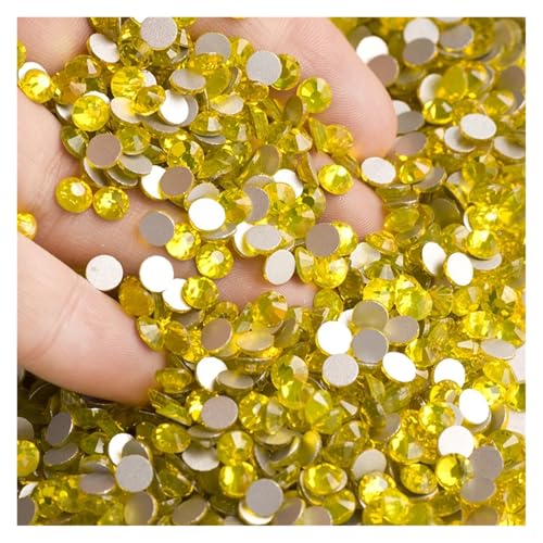 Hotfix Strasssteine Flatback Kristall-Strasssteine ​​in allen Größen for Nagelkleidung for Basteln, Basteln, Dekorieren, Edelsteine(Citrine,SS16 1440Pcs) von HUDFVIOI