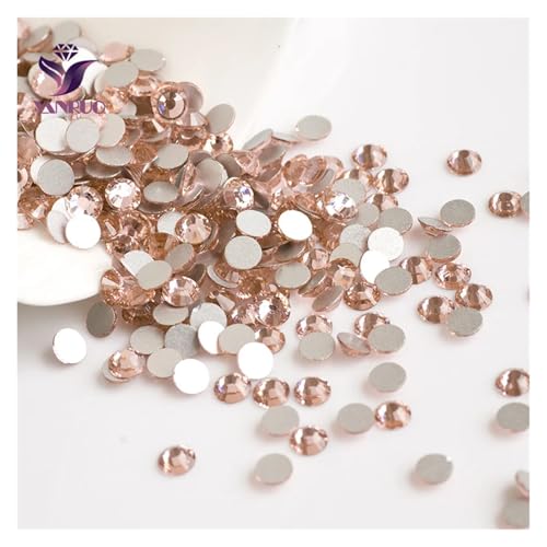 Hotfix Strasssteine Flatback Kristall-Strasssteine ​​in allen Größen for Nagelkleidung for Basteln, Basteln, Dekorieren, Edelsteine(Light Peach,SS12 1440Pcs) von HUDFVIOI