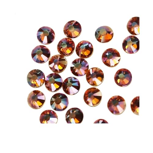 Hotfix Strasssteine Multi Farben Crystal AB Nicht Hot Fix Strass Flache Rückseite Strass Nagel Glitters Kleidungsstück Stein(Amber,SS12 1440PCS) von HUDFVIOI