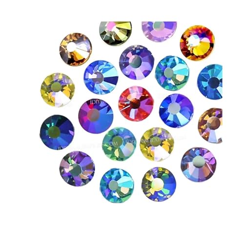 Hotfix Strasssteine Multi Farben Crystal AB Nicht Hot Fix Strass Flache Rückseite Strass Nagel Glitters Kleidungsstück Stein(MIX AB COLORS,SS20 1440PCS) von HUDFVIOI