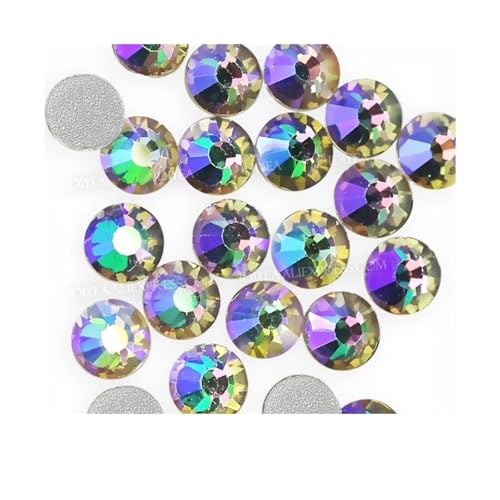 Hotfix Strasssteine Multi Farben Crystal AB Nicht Hot Fix Strass Flache Rückseite Strass Nagel Glitters Kleidungsstück Stein(Paradise Shine,SS12 1440PCS) von HUDFVIOI