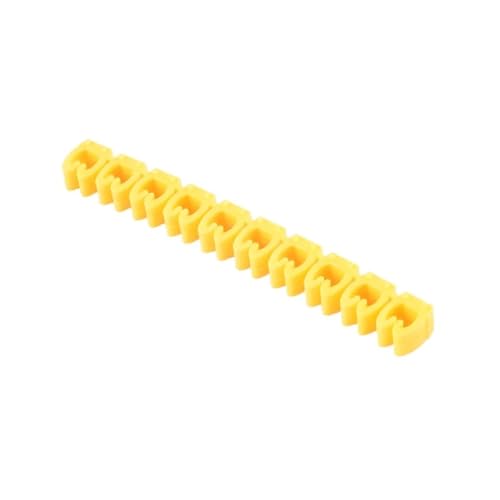 Kabelkennzeichnung 100/150 Pcs Kabel Marker Gelb C-Typ Marker Anzahl Tag Label for 2-8mm Draht Netzwerk Kabel Für den Einsatz im Büro(M-3GS(6.0mm)100PCS) von HUDFVIOI