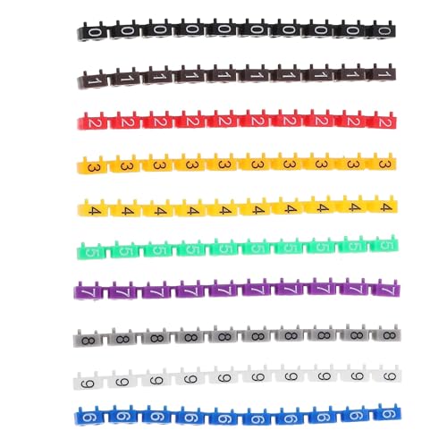 Kabelkennzeichnung 150 Pcs Elektrische Aufkleber Draht Nummer Label Multicolor Kabel Marker Etikettierer Elektrische 0-Krawatte Clip-auf Selbst-Adhesive Elektrische Für den Einsatz im Büro(0.60X0.40X0 Kabelkennzeichnung 150 Pcs Elektrische Aufkleber Draht Nummer Label Multicolor Kabel Marker Etikettierer Elektrische 0-Krawatte Clip-auf Selbst-Adhesive Elektrische Für den Einsatz im Büro(0.60X0.40X0 von HUDFVIOI