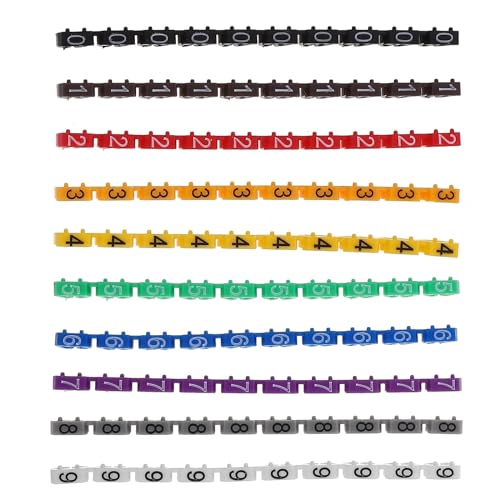 Kabelkennzeichnung 150 Pcs Elektrische Aufkleber Draht Nummer Label Multicolor Kabel Marker Etikettierer Elektrische 0-Krawatte Clip-auf Selbst-Adhesive Elektrische Für den Einsatz im Büro(0.72X0.60X0 Kabelkennzeichnung 150 Pcs Elektrische Aufkleber Draht Nummer Label Multicolor Kabel Marker Etikettierer Elektrische 0-Krawatte Clip-auf Selbst-Adhesive Elektrische Für den Einsatz im Büro(0.72X0.60X0 von HUDFVIOI