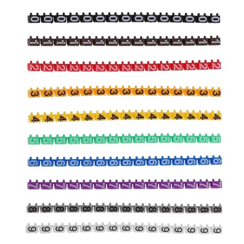 Kabelkennzeichnung 150 Pcs Elektrische Aufkleber Draht Nummer Label Multicolor Kabel Marker Etikettierer Elektrische 0-Krawatte Clip-auf Selbst-Adhesive Elektrische Für den Einsatz im Büro(0.31X0.20X0 Kabelkennzeichnung 150 Pcs Elektrische Aufkleber Draht Nummer Label Multicolor Kabel Marker Etikettierer Elektrische 0-Krawatte Clip-auf Selbst-Adhesive Elektrische Für den Einsatz im Büro(0.31X0.20X0 von HUDFVIOI