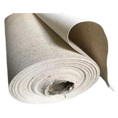 Leere Leinwandrolle, 5 m lang, Künstler, grundiert, Leinenmischung/Baumwolle, blanko, grundiert, Leinwandrolle für Künstler (78 cm breite Baumwolle) von HUDFVIOI