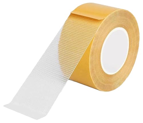 HUFENYU Statistikband, doppelseitiges Klebeband, Statistikband, super klebrig, resistent, durchsichtiges Klebeband, hohe Klebkraft, Netz for Wände, Teppiche, Glas(1pcs,5cm) von HUFENYU