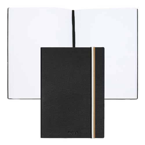 Notizblock A5 Iconic Black Plain von HUGO BOSS
