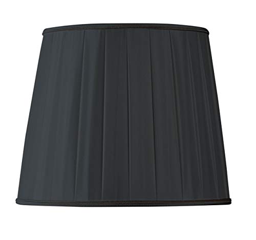 Lampenschirm, Plissee, U-Form, Ø 18 x 15 x 16 cm (handplissiert) schwarz von HUGUES RAMBERT