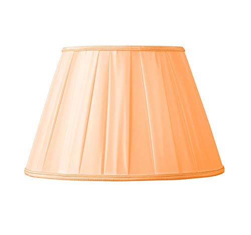 Lampenschirm aus Plissee in klassischer Form, Ø 18 x 10 x 13 (Handgefaltet) Mandarine von HUGUES RAMBERT