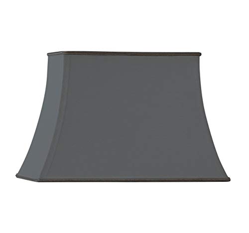 Lampenschirm in Form einer Pagode, rechteckig, 45 x 32/29 x 21/32 cm, Schwarz von HUGUES RAMBERT