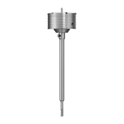 HUHAO 100 mm Betonlochsäge mit 330 mm SDS-Plus-Schaft-Verbindungsstange, Lochbohrer für SDS Plus Hammerbohrer, Wandlochsägenbohrer für Beton, Zement, Stein, Wand, Schaumziegel von HUHAO