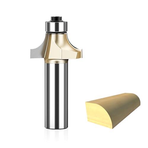 HUHAO 3/8 Zoll Radius Roundover Router Bit 1/2 Zoll Schaft, Kantenformung Rundbohrer Perlenabrundung über Kanten-Bit, Hartmetall-Eckabrundung Kantenform-Bit, zum Abrunden von Zierleisten HUHAO 3/8 Zoll Radius Roundover Router Bit 1/2 Zoll Schaft, Kantenformung Rundbohrer Perlenabrundung über Kanten-Bit, Hartmetall-Eckabrundung Kantenform-Bit, zum Abrunden von Zierleisten von HUHAO