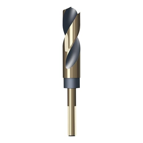 HUHAO Bohrer mit reduziertem Schaft, 12 mm, 10 mm Schaft, HSS 4341, gerader Spiralbohrer mit Titan- und schwarzer Nitrid-Beschichtung für Edelstahl und legierte Metalle HUHAO Bohrer mit reduziertem Schaft, 12 mm, 10 mm Schaft, HSS 4341, gerader Spiralbohrer mit Titan- und schwarzer Nitrid-Beschichtung für Edelstahl und legierte Metalle von HUHAO