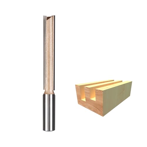 HUHAO Doppelrillen-Fräser-Bit, extra lang, gerade, 1,27 cm Schaft, 1,27 cm Schnittdurchmesser, Schnitttiefe 7,6 cm, bündiges Trimmen, Schlitzfräser, Hartmetall-Holzfräser, Holzbearbeitungswerkzeuge HUHAO Doppelrillen-Fräser-Bit, extra lang, gerade, 1,27 cm Schaft, 1,27 cm Schnittdurchmesser, Schnitttiefe 7,6 cm, bündiges Trimmen, Schlitzfräser, Hartmetall-Holzfräser, Holzbearbeitungswerkzeuge von HUHAO