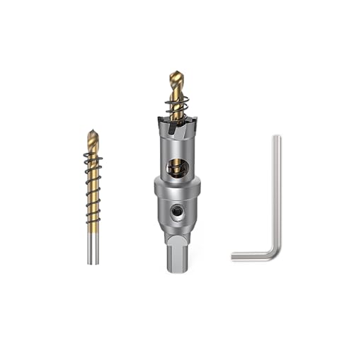 HUHAO Hartmetall-Lochsägenschneider, 18 mm, Wolframkarbidbestückt, TCT-Lochschneider, Hochgeschwindigkeitsschnitt, industrielle Lochsäge, Bohrer für Edelstahl, Metallplatte, Aluminium HUHAO Hartmetall-Lochsägenschneider, 18 mm, Wolframkarbidbestückt, TCT-Lochschneider, Hochgeschwindigkeitsschnitt, industrielle Lochsäge, Bohrer für Edelstahl, Metallplatte, Aluminium von HUHAO