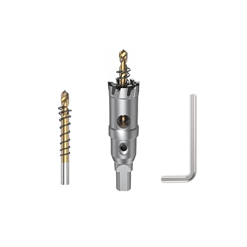 HUHAO Hartmetall-Lochsägenschneider, 21 mm, Wolframkarbidbestückt, TCT-Lochschneider, Hochgeschwindigkeitsschnitt, industrielle Lochsäge, Bohrer für Edelstahl, Metallplatte, Aluminium von HUHAO
