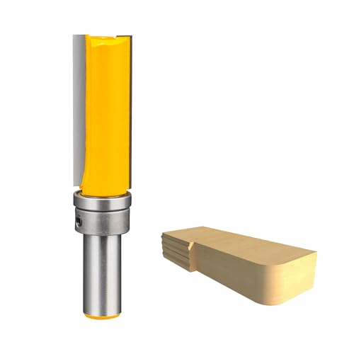 HUHAO Router Bit mit Muster, gerader Fräser-Bit, 1/2-Zoll-Schaft, Schnittlänge 5,1 cm, unteres Lager, bündig, gerader Schnitt, Fräser für Holzbearbeitung HUHAO Router Bit mit Muster, gerader Fräser-Bit, 1/2-Zoll-Schaft, Schnittlänge 5,1 cm, unteres Lager, bündig, gerader Schnitt, Fräser für Holzbearbeitung von HUHAO