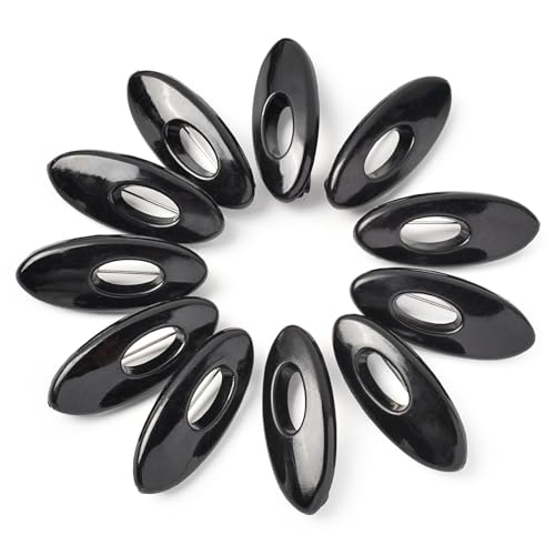 HUIANER Sicherheitsnadeln aus Kunststoff, ovale Sicherheitsnadeln für Schals, Sicherheitsnadeln für Kleidung, Broschen, Schals, Clips, Schwarz, 30 Stück HUIANER Sicherheitsnadeln aus Kunststoff, ovale Sicherheitsnadeln für Schals, Sicherheitsnadeln für Kleidung, Broschen, Schals, Clips, Schwarz, 30 Stück von HUIANER