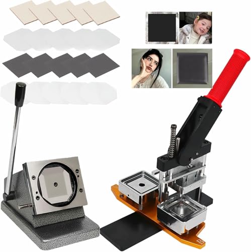 Button Maker Maschine, 80mm Fotomagnet Maschine, DIY Kühlschrankmagnete Maker Maschine mit 150 Verbrauchsmaterialien, Button Button Maker Kit, zum Dekorieren von Kühlschränken, beliebigen Eisenmöbeln Button Maker Maschine, 80mm Fotomagnet Maschine, DIY Kühlschrankmagnete Maker Maschine mit 150 Verbrauchsmaterialien, Button Button Maker Kit, zum Dekorieren von Kühlschränken, beliebigen Eisenmöbeln von HUIBBGO