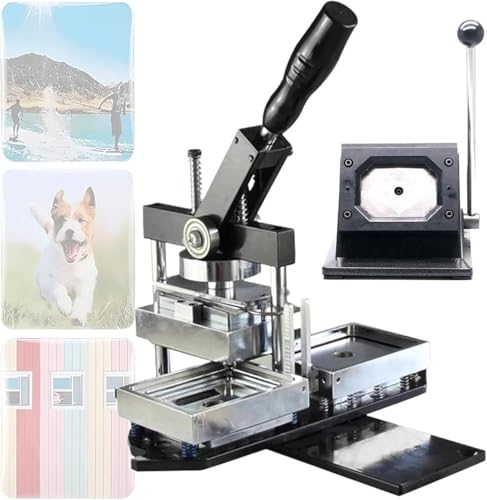 Button-Maker-Maschine, Kühlschrankmagnet-Button-Button-Herstellung + Papierschneider + 100-teiliges Bauteil, DIY-Button-Herstellungsset – rechteckige Kühlschrankmagnet-Button-Stanzmaschine, 90 × 65 mm Button-Maker-Maschine, Kühlschrankmagnet-Button-Button-Herstellung + Papierschneider + 100-teiliges Bauteil, DIY-Button-Herstellungsset – rechteckige Kühlschrankmagnet-Button-Stanzmaschine, 90 × 65 mm von HUIBBGO